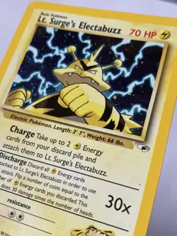 Pokemon Lt. Surge's Electabuzz Holo Rare Gym Heroes 6/132 Vintage - Image 2