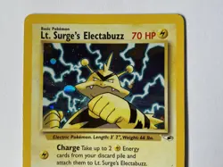 Pokemon Lt. Surge's Electabuzz Holo Rare Gym Heroes 6/132 Vintage - Image 3