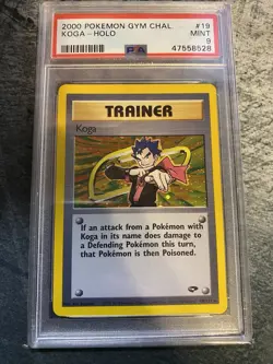 Koga 1st Edition Holo 19/132 Gym Challenge Vintage Pokemon - PSA 9 MINT - Image 1