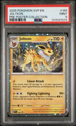 Pokemon Prismatic Evolutions Jolteon #169 Poster Collection Promo - PSA 9 - Image 1