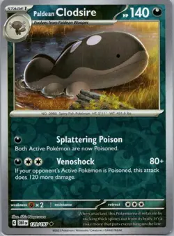 Pokemon TCG Paldean Clodsire 129/197 Obsidian Flames Rev Holo NM - Image 1