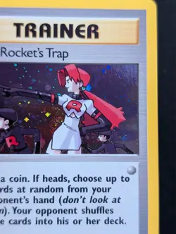 The Rocket's Trap 19/132 Gym Heroes Pokemon NM Unlimited Holo - Image 2