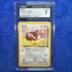 1999 Pokemon Jungle Eevee #51 CGC 7 - Image 1