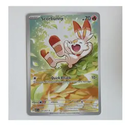 Pokemon TCG Scorbunny ASC 225/217 Full Art Rare Basic HP70 10+ - Image 1