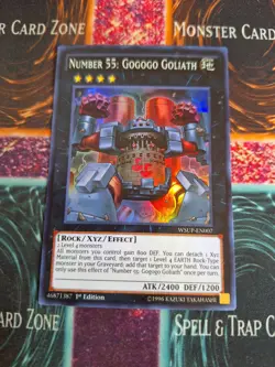 Yu-Gi-Oh! Number 55: Gogogo Goliath WSUP-EN007 Super Rare 1st Edition Near Mint - Image 1