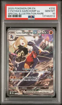 PSA 10 Cynthia’s Garchomp ex 232/182 SIR - Destined Rivals Pokemon - Image 1