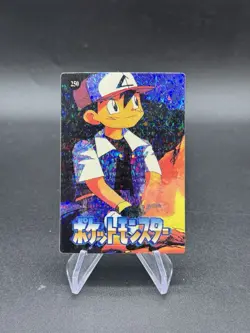Ash Holo Pokemon Vintage Pocket Monster Vending Prism Sticker 250 - Image 1