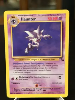 Pokemon Fossil Haunter 2/62 Holo Rare WOTC Vintage LP/NM - Image 1