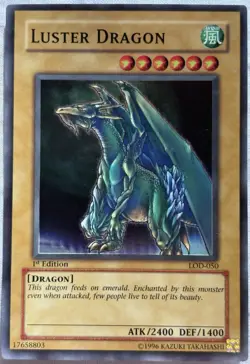 Yu-Gi-Oh! Konami Luster Dragon LOD-050 Legacy of Darkness 1st Edition Super Rare - Image 1