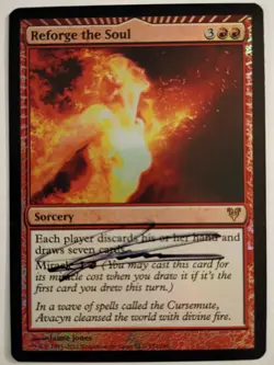 Magic The Gathering - 1x Signed Foil Reforge the Soul (mtg) Avacyn Restored - Image 1