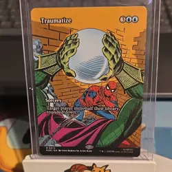 Magic: The Gathering Traumatize Sorcery Mythic Blue Marvel Spider-Man Borderles… - Image 1