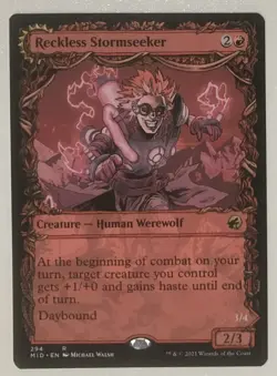 showcase RECKLESS STORMSEEKER/STORM-CHARGED Innistrad Midnight Hunt MTG Magic NM - Image 1