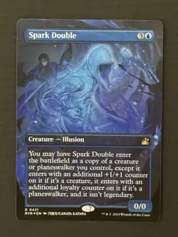 Magic The Gathering Spark Double Anime Borderless Ravnica Remastered Foil - Image 1