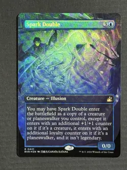 Magic The Gathering Spark Double Anime Borderless Ravnica Remastered Foil - Image 2