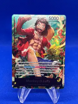 One Piece 2nd Anniversary Tournament Monkey D Luffy ST13-003 Stamped Promo NM - Image 1