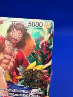 One Piece 2nd Anniversary Tournament Monkey D Luffy ST13-003 Stamped Promo NM - Image 5