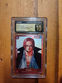 2023 One Piece Prem. Collec. Film Red P-016 Promo Shanks Alt Art CGC 10 Pristine - Image 2