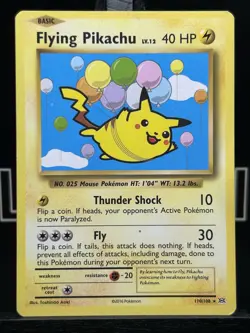 Flying Pikachu Lv.12 Pokemon Card 110/108 Evolutions Regular 2016 LP - Image 3