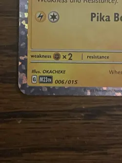McDonald’s 2023 Match Battle Pikachu 006/015 Pokemon Card Near Mint NM - Image 2