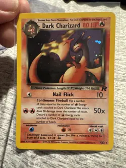 Dark Charizard Holo Pokemon Trading Card - Team Rocket Set 4/82 - Image 1