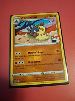 Wormadam Pokemon Prize Pack Series 2 Promo Stamped Pokemon Card NM/LP Fighting - Image 2