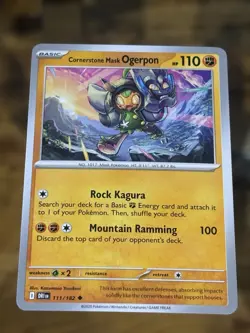 Cornerstone Mask Ogerpon - 111/182 - Destined Rivals Pokemon Card - Image 1
