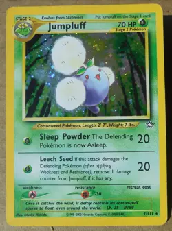 Jumpluff 7/111 Rare Holo Neo Genesis Set Pokemon Card MP - Image 1