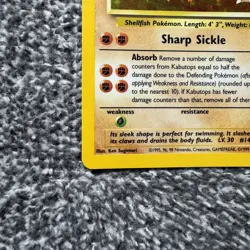 VINTAGE Pokemon TCG Kabutops Holo Rare Card 9/62 Fossil Unlimited 1999 MP - Image 3