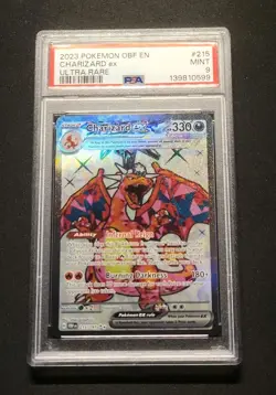Charizard ex 215/197 Pokemon SV03 Obsidian Flames Holo PSA 9 #215 - Image 2