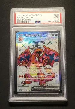 Charizard ex 215/197 Pokemon SV03 Obsidian Flames Holo PSA 9 #215 - Image 3