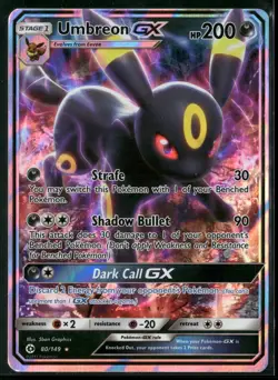 2017 Pokemon Sun & Moon Umbreon GX 80/149 Holo Rare NM - Image 1