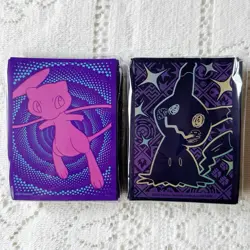 Pokemon TCG Mew + Mimikyu Fusion Strike & Paldean Fates Card Sleeves New Unused - Image 1
