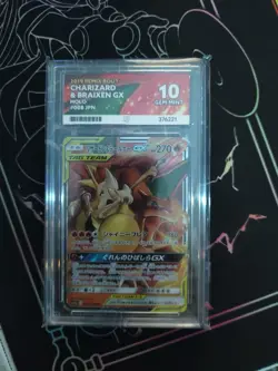 ACE 10 Charizard & Braixen GX 008/064 RR Japanese Pokemon Card Remix GEM MINT - Image 1