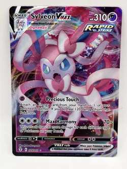 Pokemon Sylveon VMAX 075/203 Evolving Skies Ultra Rare Rapid Strike Holo - Image 2