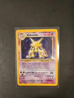 Pokemon TCG Alakazam Holo Rare Base Set 1/102 1999 - Image 3