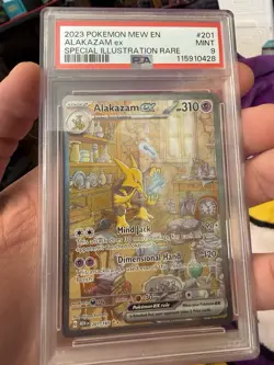 Alakazam EX 201/165 Special Illustration Rare 151 Pokemon PSA 9 - Image 1
