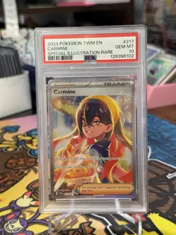 2024 POKEMON TWM EN-TWILIGHT MASQUERADE SPECIAL ILLUSTRATION RARE CARMINE PSA 10 - Image 1