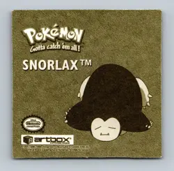 Pokemon Sticker - Snorlax R04 - Series 1 - Artbox - Holo - Image 2