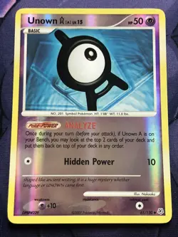 Unown A 65/130 - Diamond & Pearl Base - Reverse Holo Pokemon — NM + NEAR MINT - Image 1