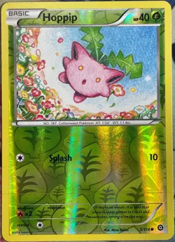 Hoppip Reverse Holo - 3/114 - XY Steam Siege Pokemon 2016 - Image 1