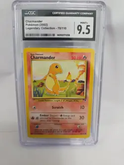 CGC 9.5 Charmander 70/110 Legendary Collection Vintage 2002 WOTC Pokemon - Image 1
