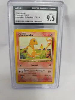 CGC 9.5 Charmander 70/110 Legendary Collection Vintage 2002 WOTC Pokemon - Image 2