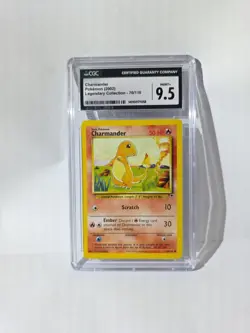 CGC 9.5 Charmander 70/110 Legendary Collection Vintage 2002 WOTC Pokemon - Image 3