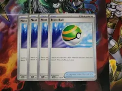4x Pokemon TCG Nest Ball Scarlet & Violet Base Set 181/198 Uncommon Playset - Image 1