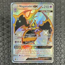 Pokemon Naganadel GX Shiny Holo Rare Full Art SV63/SV94 Hidden Fates EN nm - Image 1