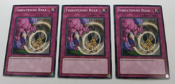 3x Threatening Roar x3 Yugioh DEM2-EN019 Common Side Deck Staple Playset - LP - Image 1