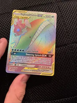 Magikarp and Wailord GX 183/181 Team Up Hyper Rare Full Art Pokemon TCG NM Card - Image 1