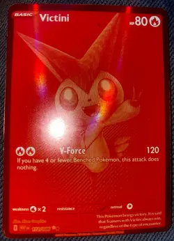 Pokemon Victini 171/086 Black Bolt Holofoil English Basic Card 2025 Fire Type - Image 1