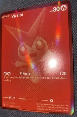 Pokemon Victini 171/086 Black Bolt Holofoil English Basic Card 2025 Fire Type - Image 2