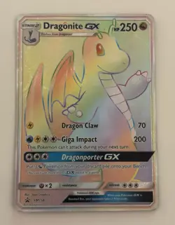 Dragonite GX Full Art Promo SM156 Sun & Moon Black Star Holo Pokemon Card - Image 1